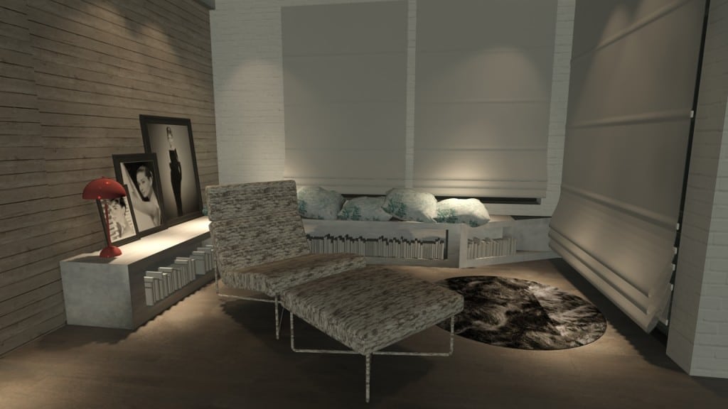 Projeto de loft conceito nightlife - Sala de leitura