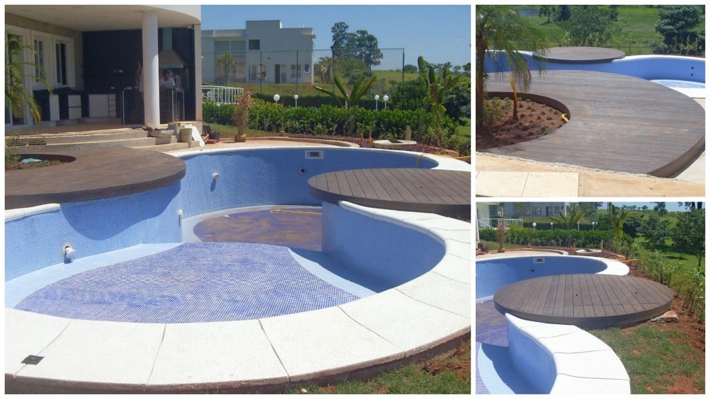 Deck para piscina, modelos