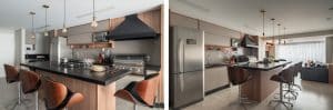 cozinha-gourmet-com-churrasqueira-valoriza-projeto-de-apartamento-de-solteiro-com-80m²-1